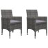 Muebles de jardín 3 pzas ratán sintético madera acacia