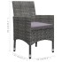 Muebles de jardín 3 pzas ratán sintético madera acacia
