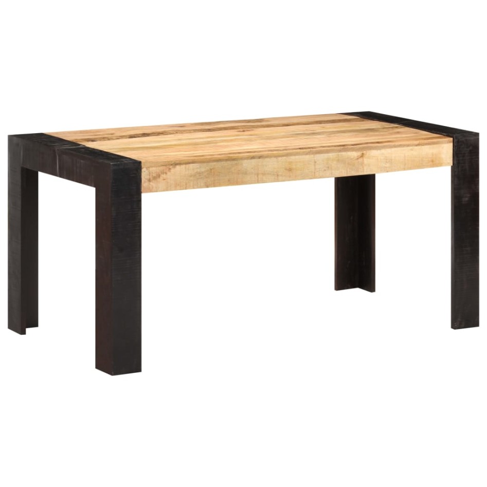 Mesa de comedor de madera maciza de mango 160x80x76