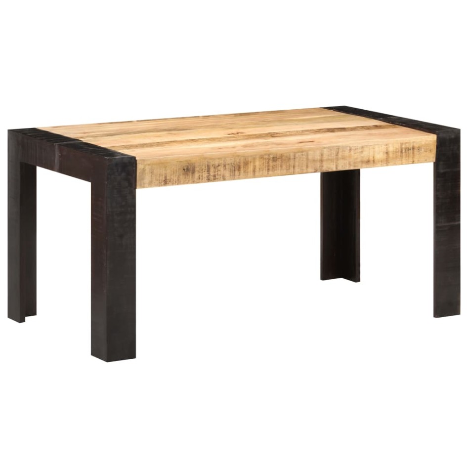 Mesa de comedor de madera maciza de mango 160x80x76
