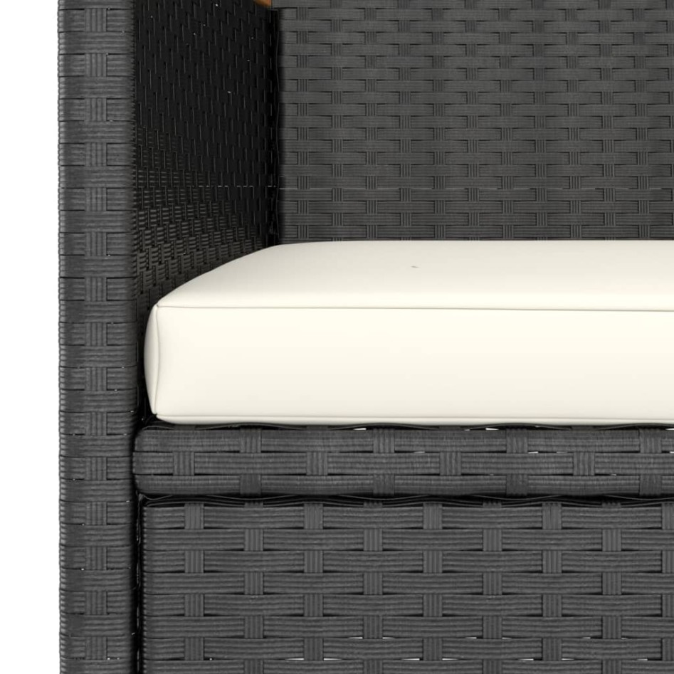 Juego de sillas y taburetes jardín 4 pzas ratán sintético