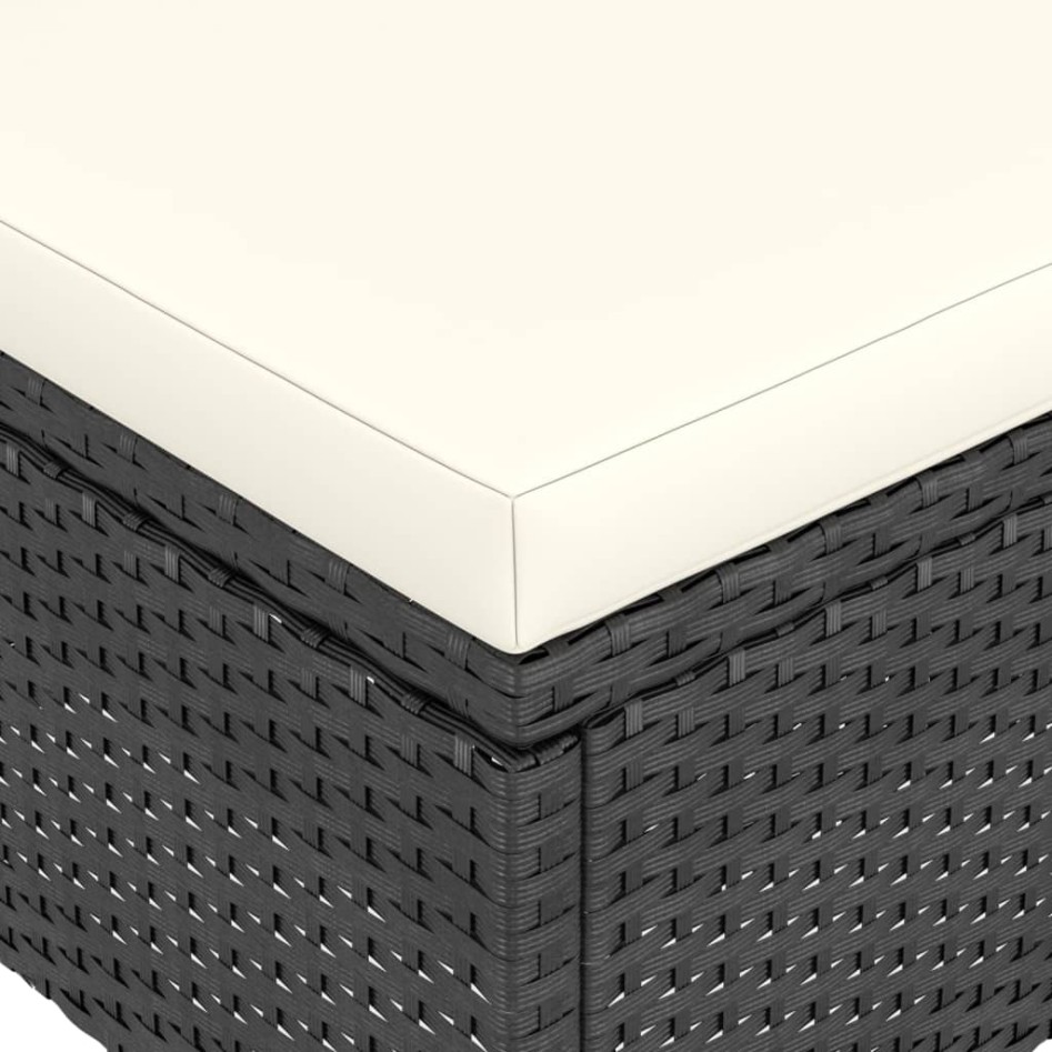 Juego de sillas y taburetes jardín 4 pzas ratán sintético