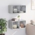 Mueble pared puertas de vidrio 2 uds gris Sonoma 68,5x37x35