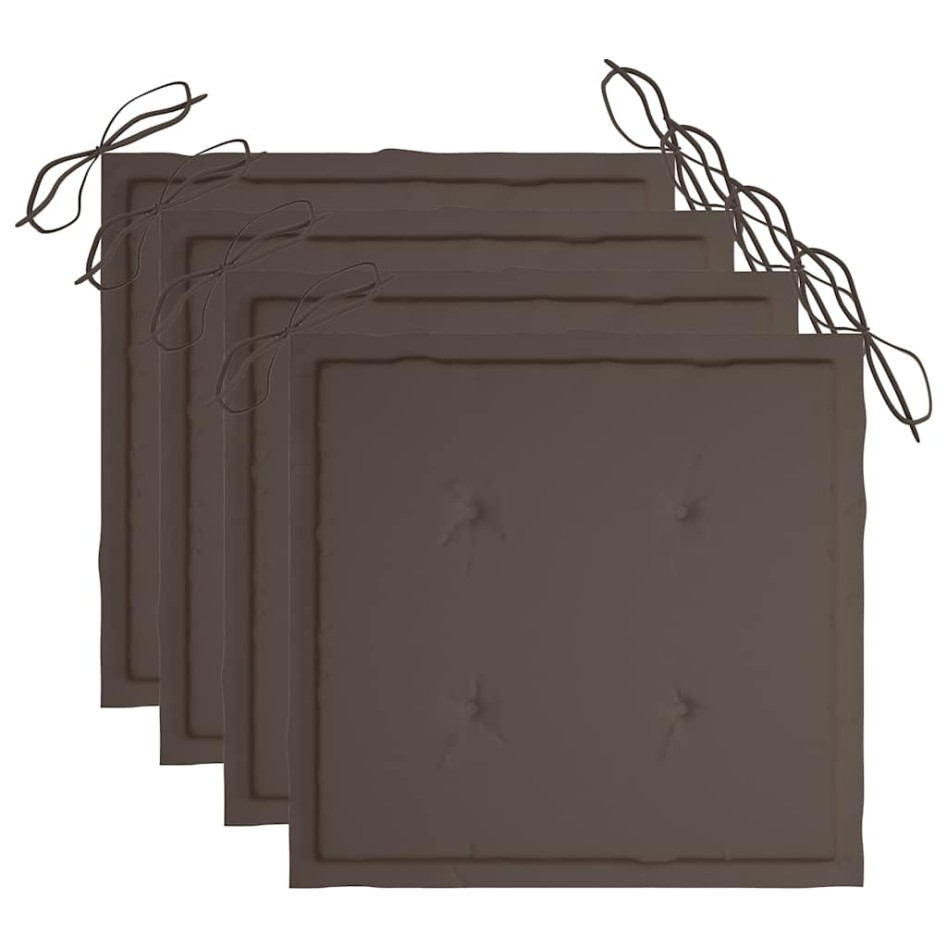 Sillas de jardín con cojines 4 uds madera maciza de acacia