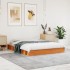 Estructura de cama madera maciza pino marrón cera 120x200