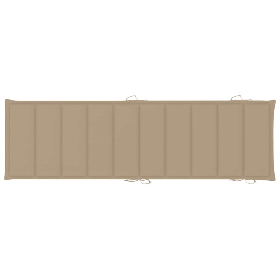 Tumbona de jardín con cojín madera maciza de