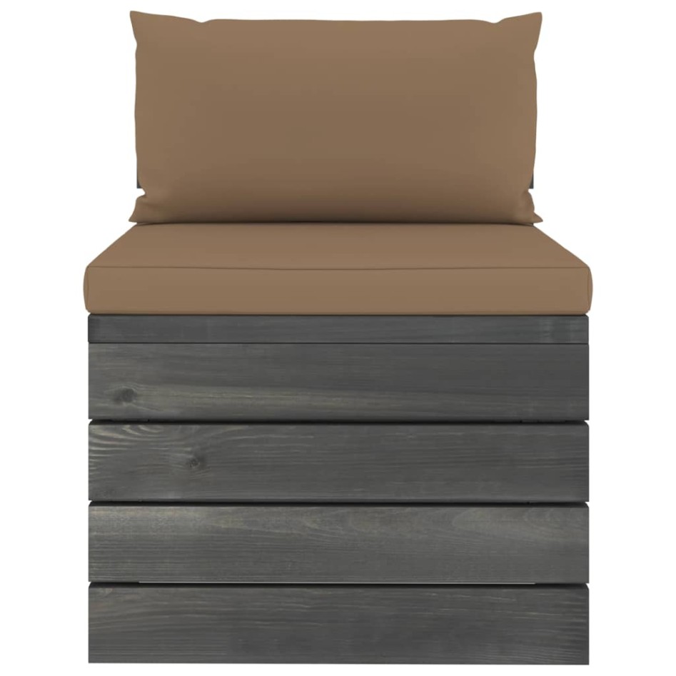 Muebles de jardín de palets 2 piezas cojines madera de