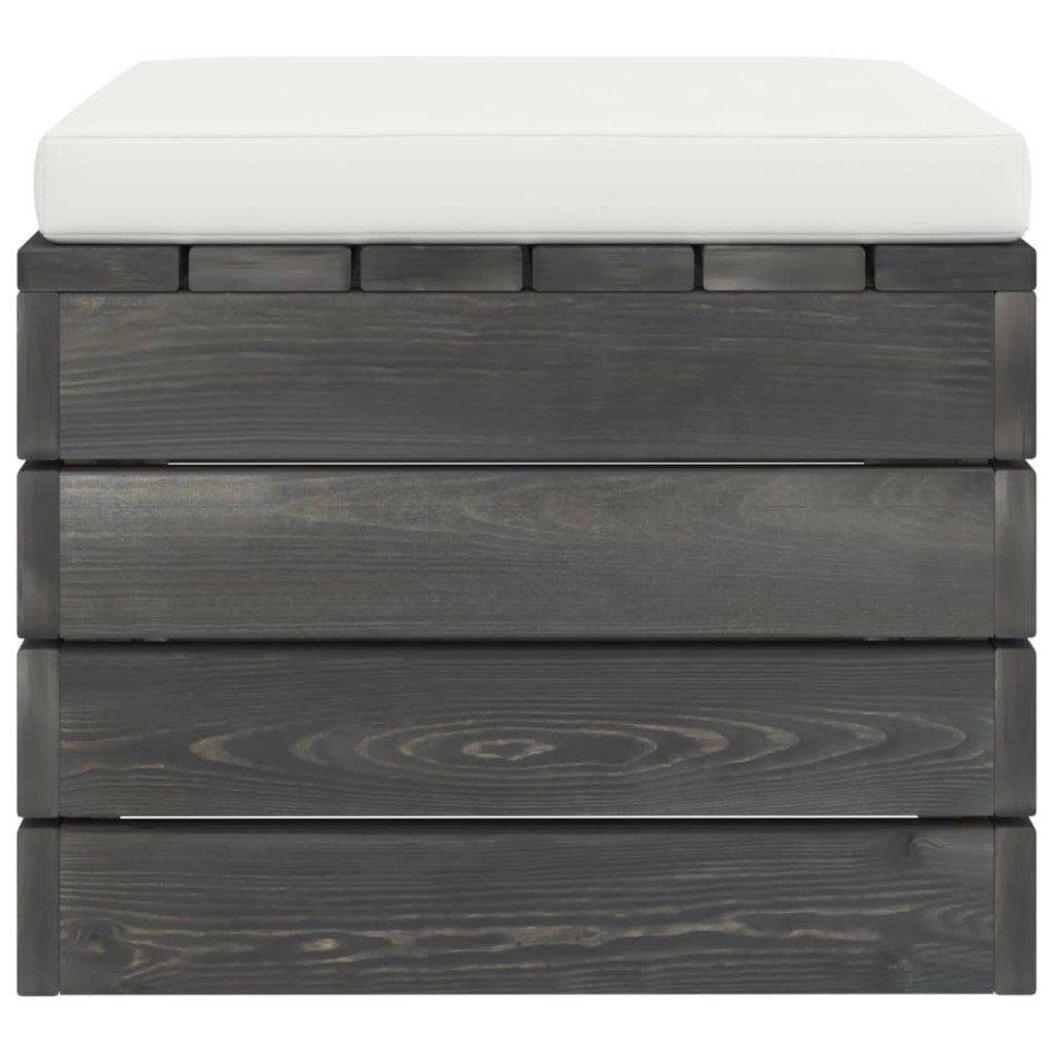 Muebles de jardín de palets 2 piezas cojines madera maciza