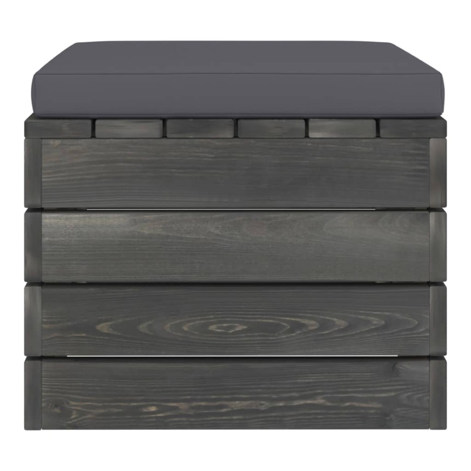 Muebles de jardín de palets 2 piezas cojines madera maciza