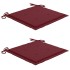 Sillas Batavia 2 uds teca maciza con cojines rojo vino