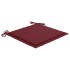 Sillas Batavia 2 uds teca maciza con cojines rojo vino