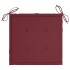 Sillas Batavia 2 uds teca maciza con cojines rojo vino