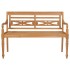 Banco Batavia madera maciza de teca con cojín beige 120