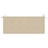 Banco Batavia madera maciza de teca con cojín beige 120