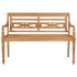 Banco Batavia madera maciza de teca con cojín rojo 120