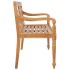 Banco Batavia madera maciza de teca con cojín gris taupe 120