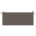 Banco Batavia madera maciza de teca con cojín gris taupe 120