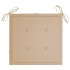 Sillas de jardín 2 unidades con cojines beige madera de