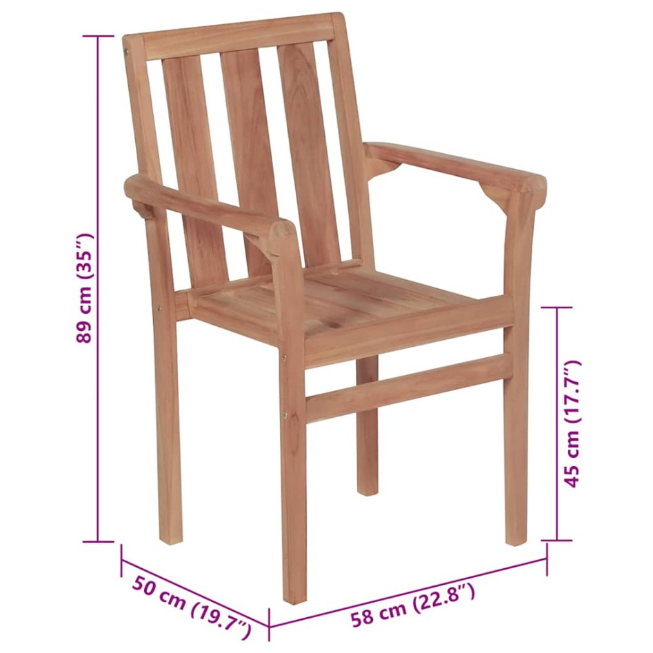 Sillas de jardín 2 unidades con cojines beige madera de