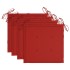 Sillas de jardín 4 uds con cojines rojos madera de