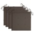 Sillas de jardín 4 uds con cojines gris taupe madera de