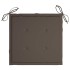 Sillas de jardín 4 uds con cojines gris taupe madera de