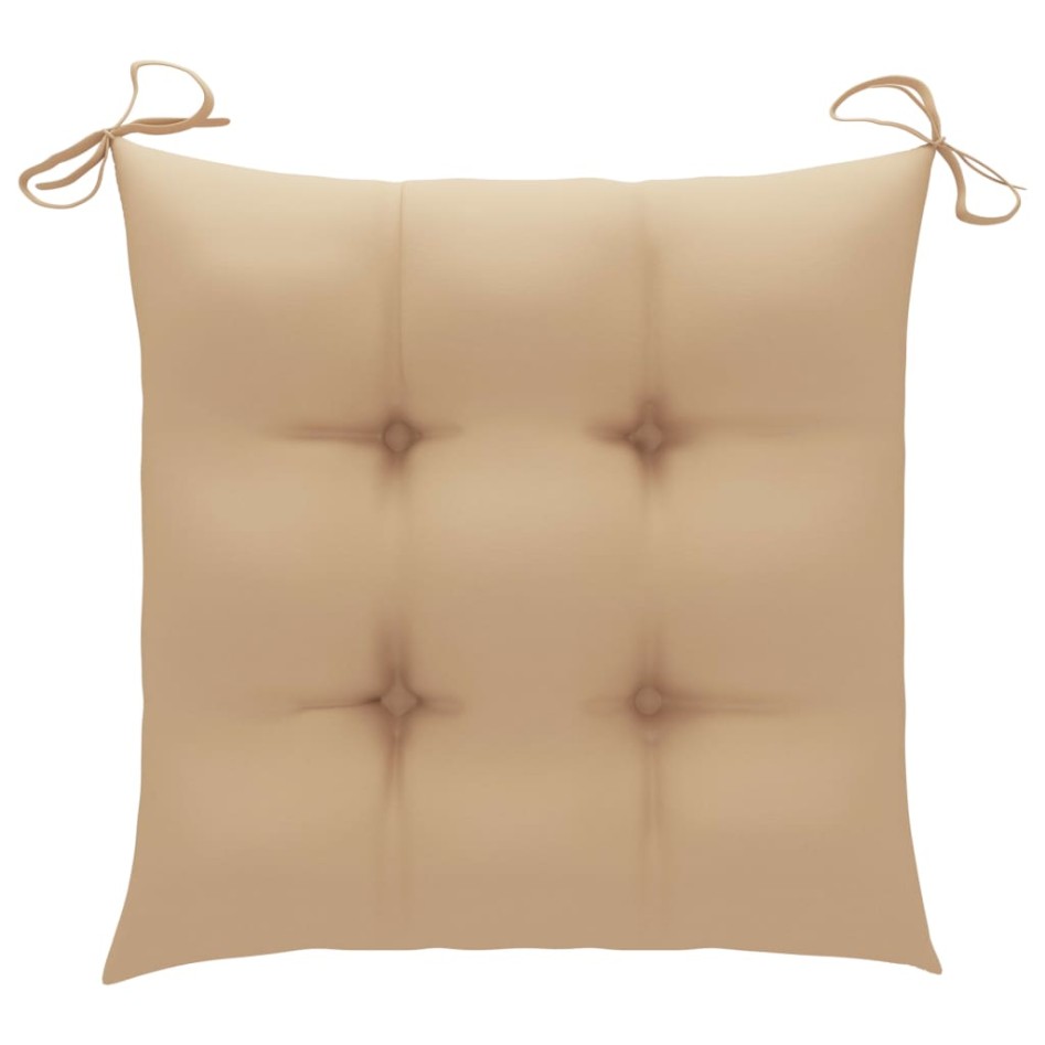 Silla mecedora de madera maciza de teca con cojín