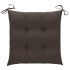 Silla mecedora de madera maciza de teca con cojín gris