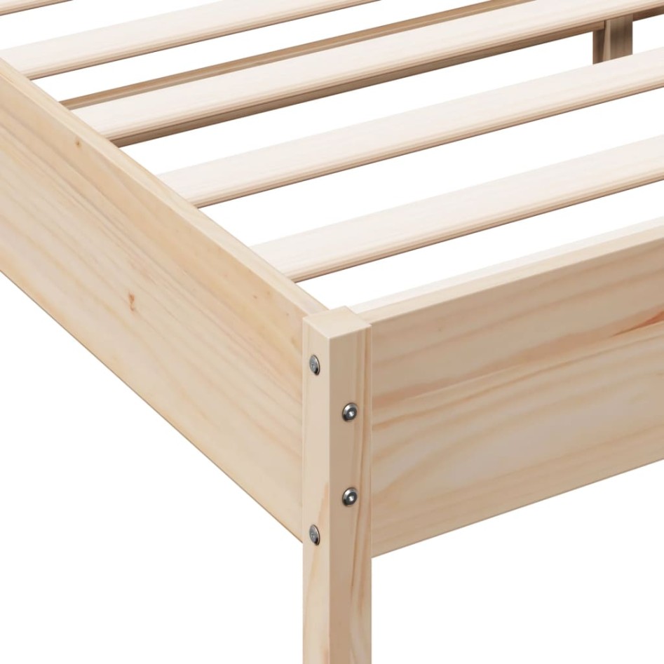 Estructura de cama madera maciza de pino 150x200