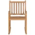 Silla mecedora de madera maciza de teca con cojín