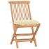 Set comedor de jardín plegable 3 piezas madera de teca