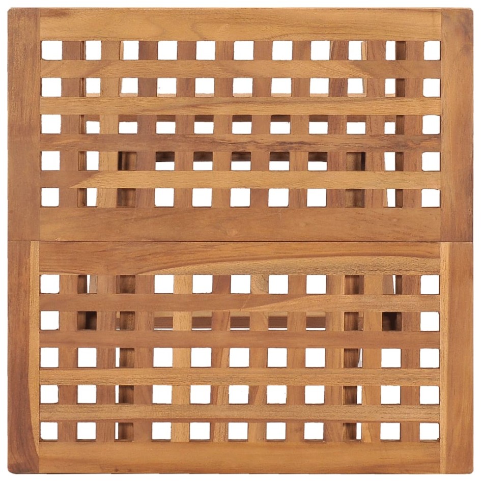 Set comedor de jardín plegable 3 piezas madera de teca