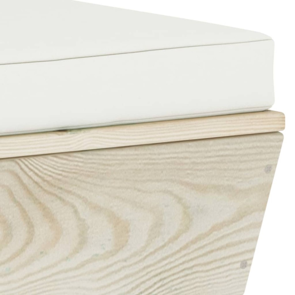 Sofá de esquina de palets de jardín cojines abeto