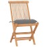 Set comedor de jardín plegable 3 piezas madera de teca