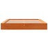 Estructura de cama madera maciza pino marrón cera 140x190