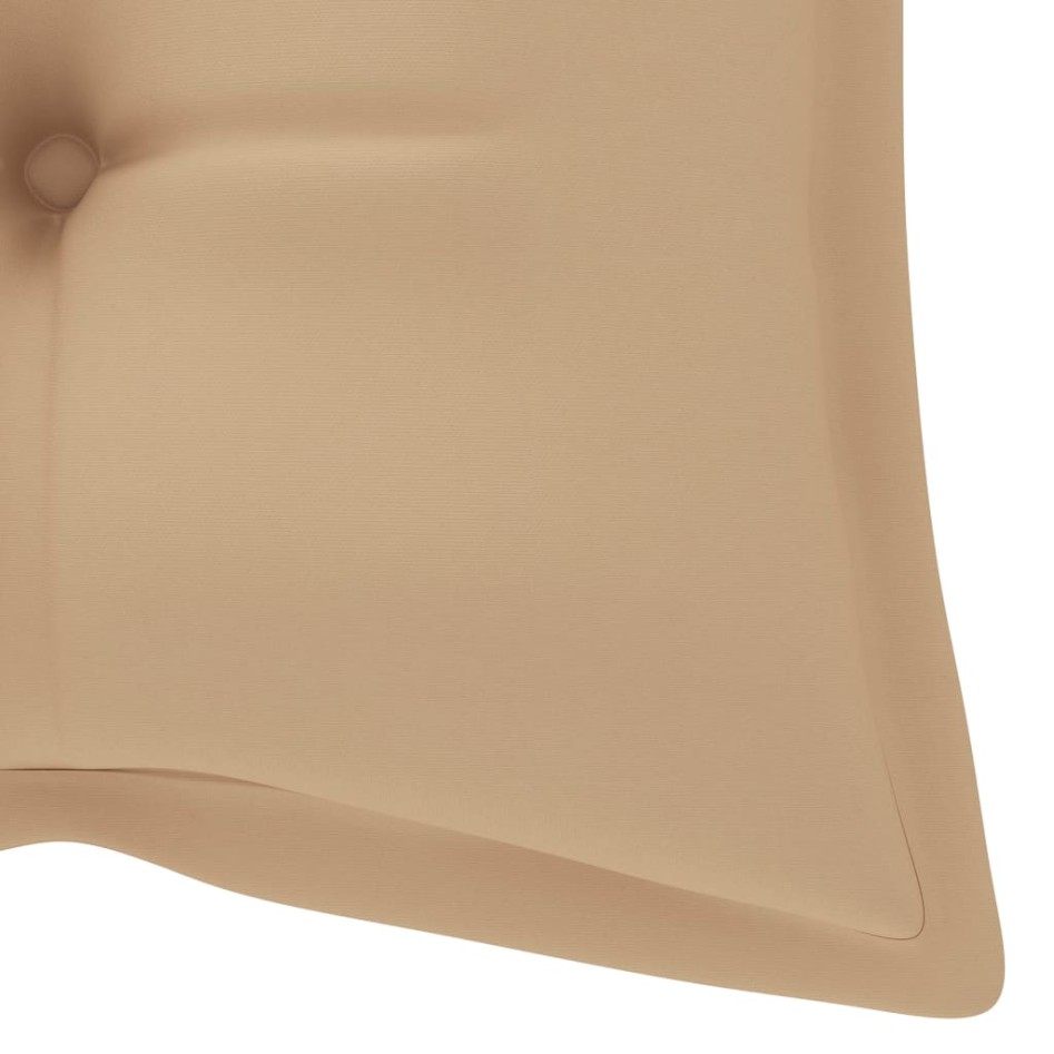 Banco de jardín con cojín bambú 120