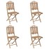 Set de comedor de jardín plegable 5 piezas con cojines