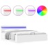 Cama canapé hidráulica con LED sin colchón blanco 180x200