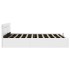 Cama canapé hidráulica con LED sin colchón blanco 180x200