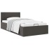 Cama canapé hidráulica de almacenaje sin colchón gris 90x200