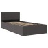 Cama canapé hidráulica de almacenaje sin colchón gris 90x200