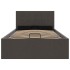 Cama canapé hidráulica de almacenaje sin colchón gris 90x200
