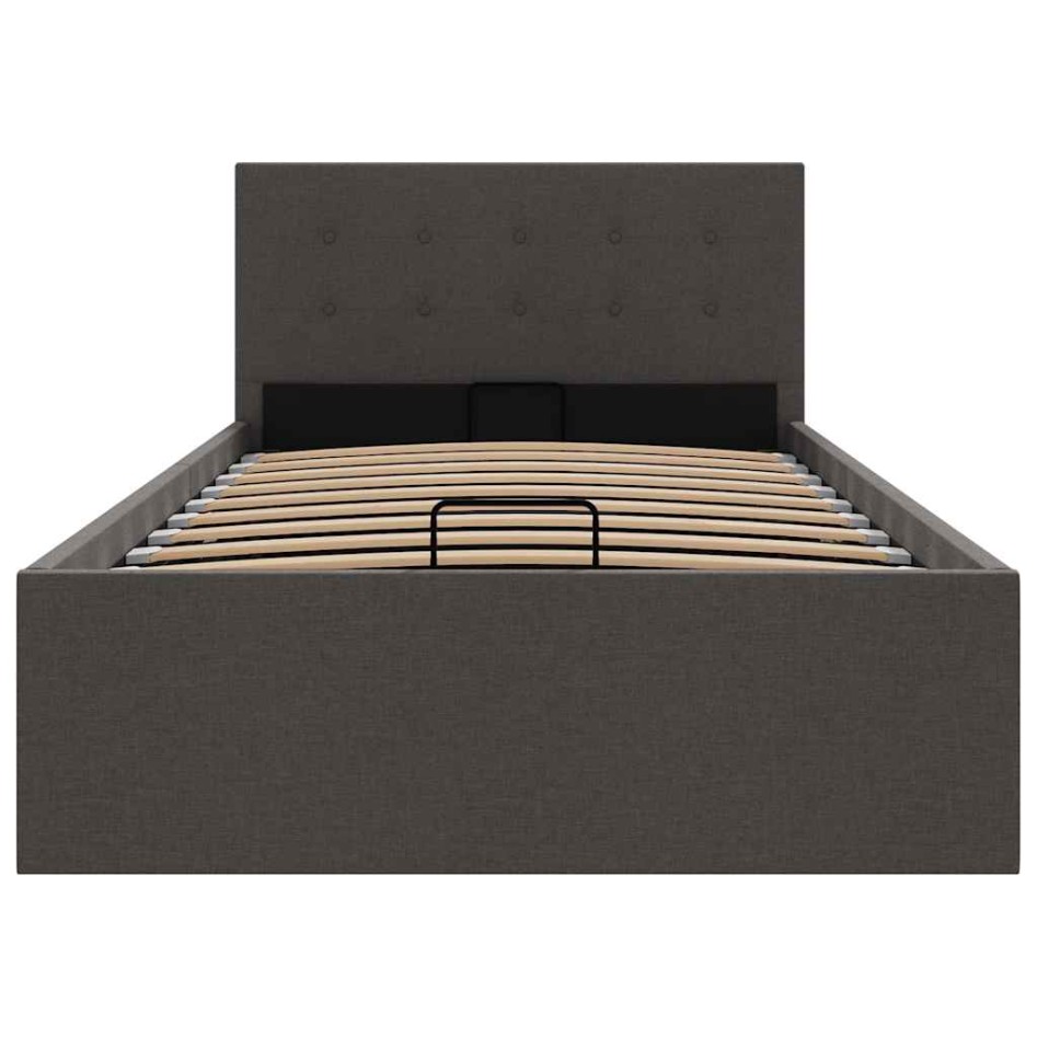 Cama canapé hidráulica de almacenaje sin colchón gris 90x200