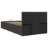 Cama canapé hidráulica de almacenaje sin colchón gris 90x200