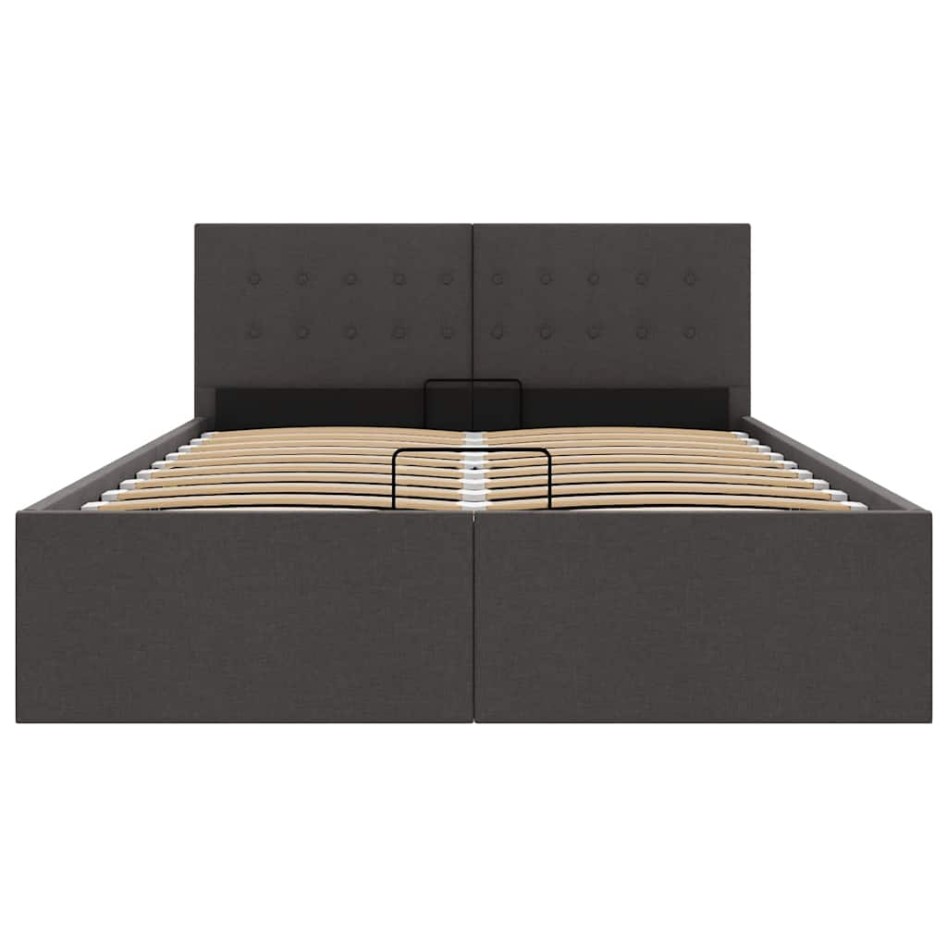 Cama canapé hidráulica de almacenaje sin colchón gris