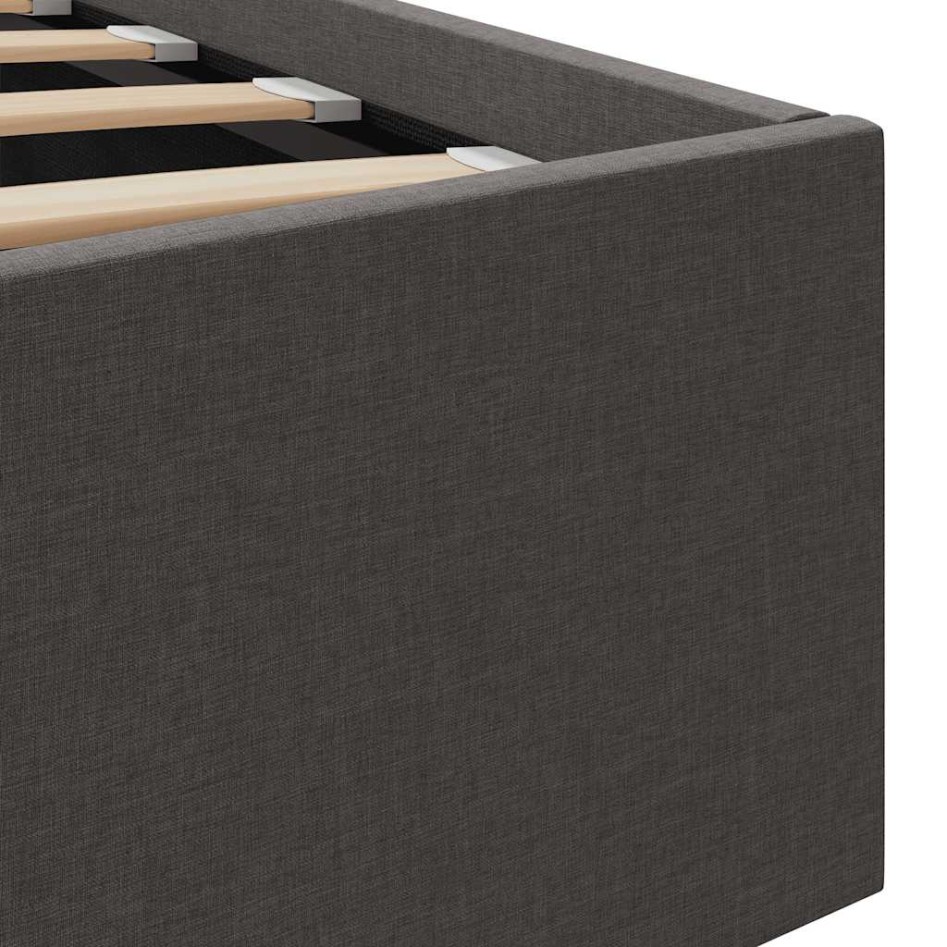 Cama canapé hidráulica de almacenaje sin colchón gris