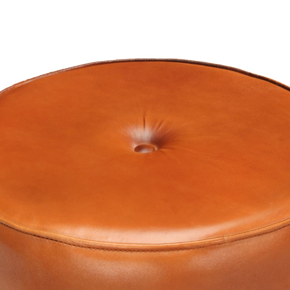 Taburetes de cocina 2 uds madera mango rugosa cuero real