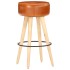 Taburetes de cocina 2 uds madera mango rugosa cuero real