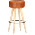 Taburetes de cocina 2 uds madera mango rugosa cuero real