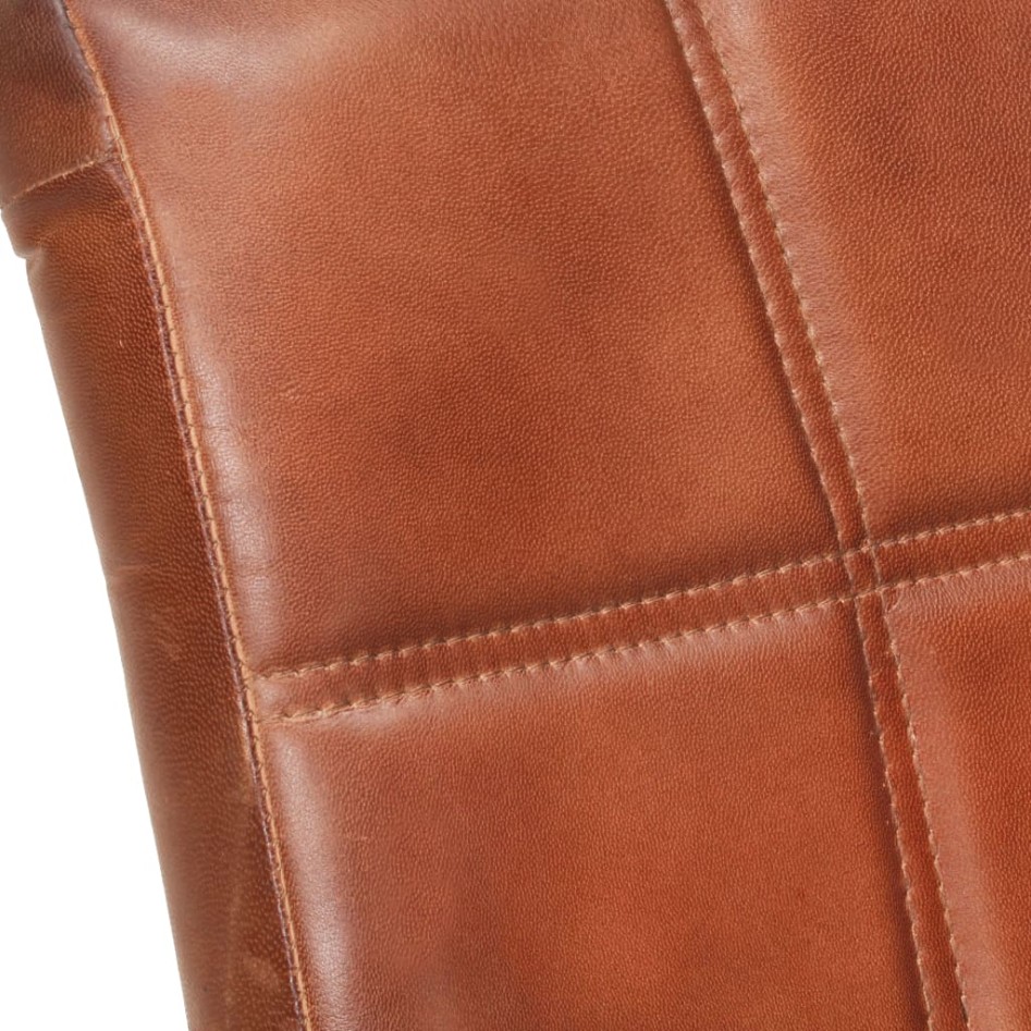 Sillas voladizas de comedor 2 unidades cuero auténtico